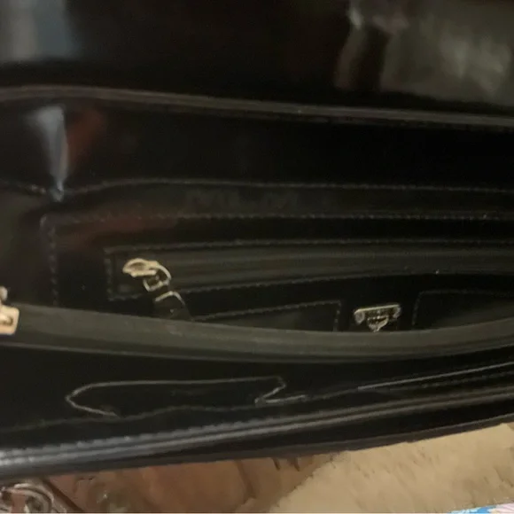 AUTHENTIC MCM BLACK PATENT LEATHER BAG - Picture 3 of 5